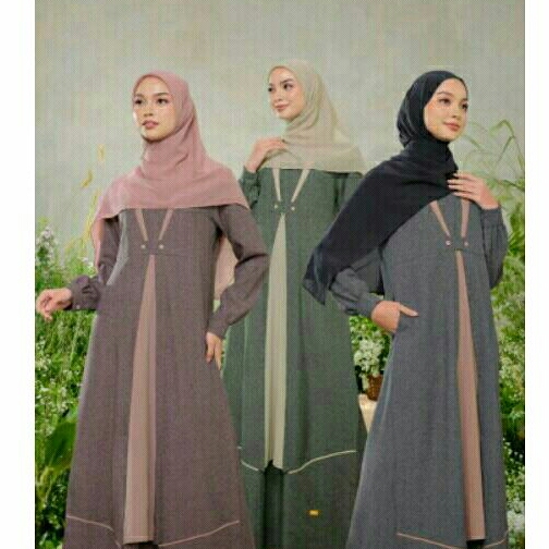 GAMIS KATUN WANITA NB B120 ORIGINAL NIBRAS FASHION DRESS BAJU BUSANA MUSLIM DEWASA BUSUI BAHAN COTTO