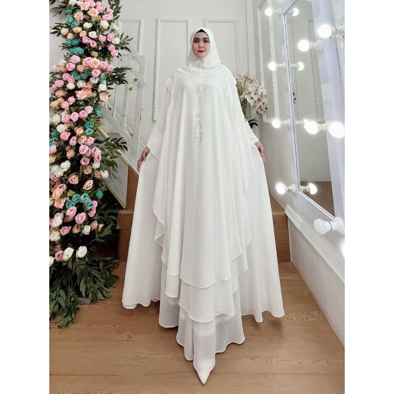 BISA COD (GAMIS SET SYARI DIJAH EDISI HOODIE  ORI PREMIUM GAMIS  DIJAH TERBARU  MODEL ELEGAN DAN MEW