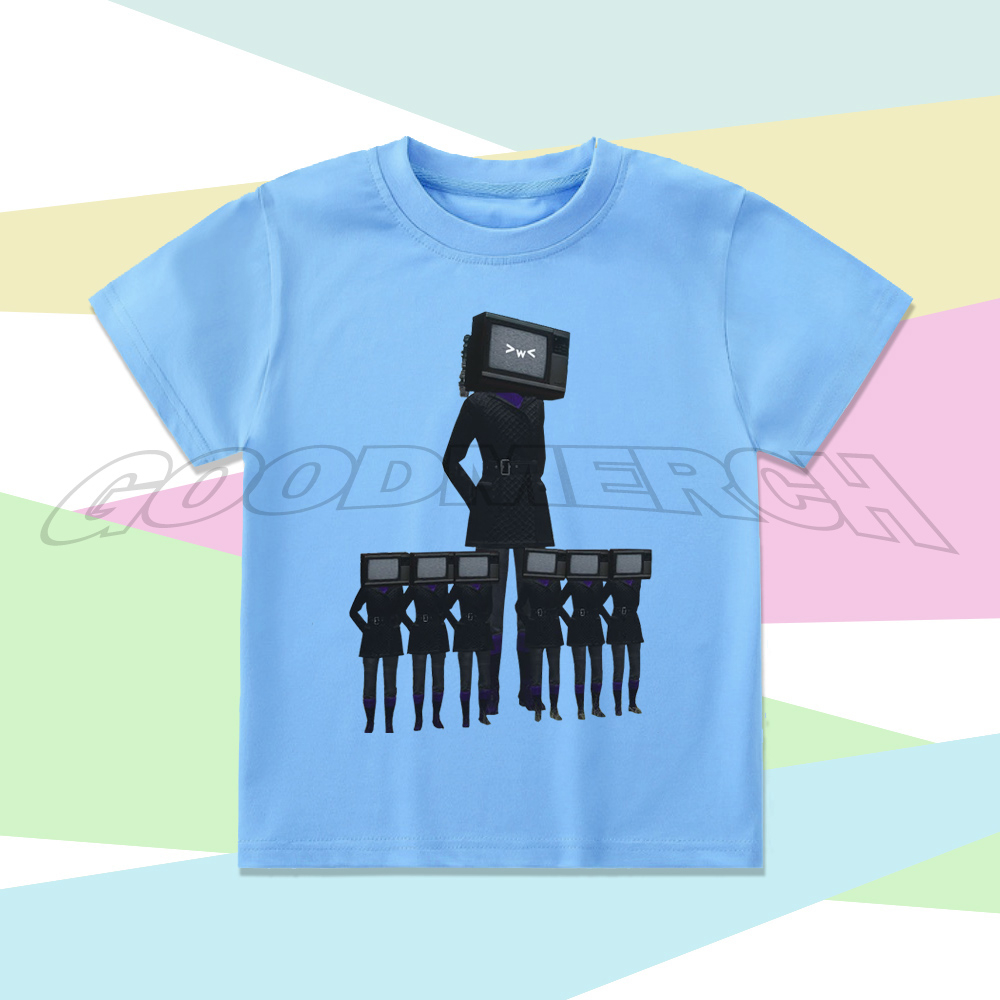 BAJU ATASAN KAOS ANAK TV WOMAN TV MAN SKIBIDI TOILET 49