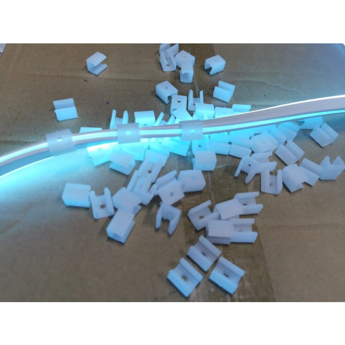 Klem Lampu Neon Flex LED 220 V Bracket Neon Susu