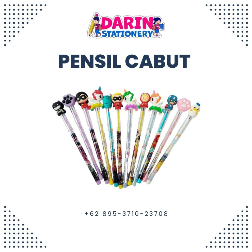 

Pensil Bensia Karakter unik/ Pensil Susun Cabut