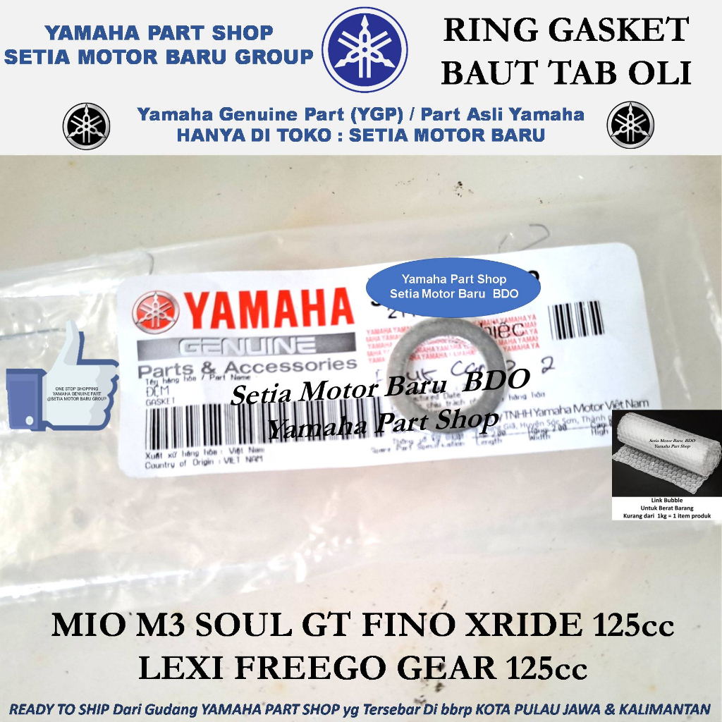 Ring Gasket Baut Bolt Tab Oli Mesin Lexi Aerox Old All New Aerox Nmax N Max 2020 Asli Yamaha Bandung