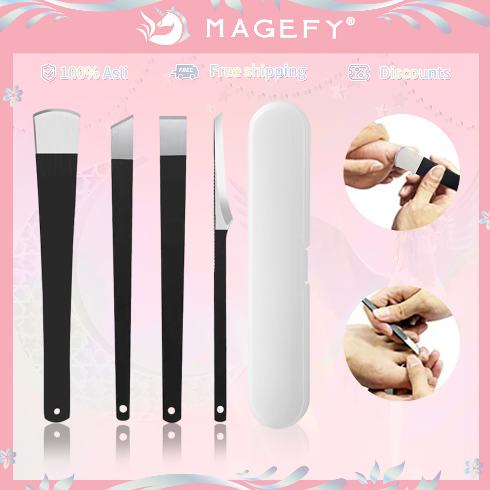 MAGEFY 4Pcs Set Pisau Kuku Cantengan / Manicure Pedicure Tools / Gunting Kutikula 1381