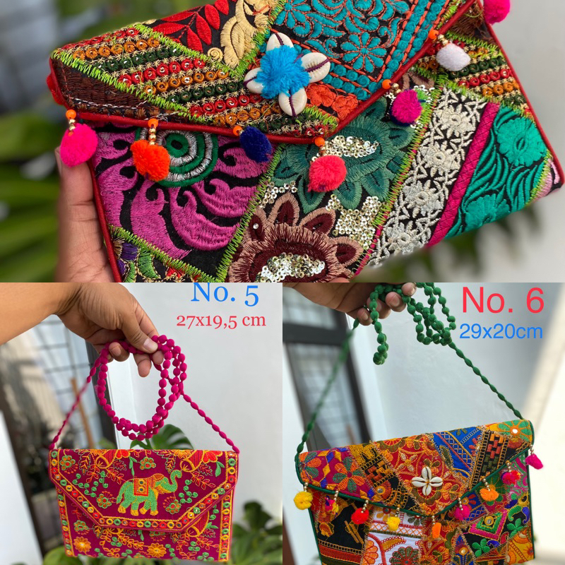 aqq Clutch hanmade authentik from india / Tas India / tas Etnik India / Tas Banjara / Tas Lucu