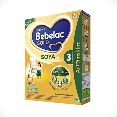 Bebelac Gold Soya 3 Vanila Susu Pertumbuhan Bubuk 700 gram