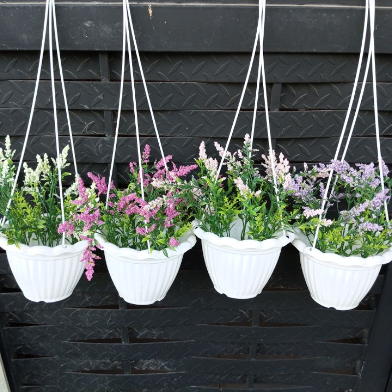 Bunga gantung lavender rumput bunga hias plastik artificial dekorasi rumah