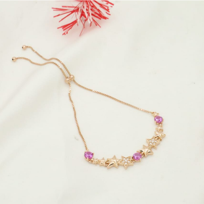 Gelang Serut RG Pink Core Collection BC230043 SDW Gold 18K