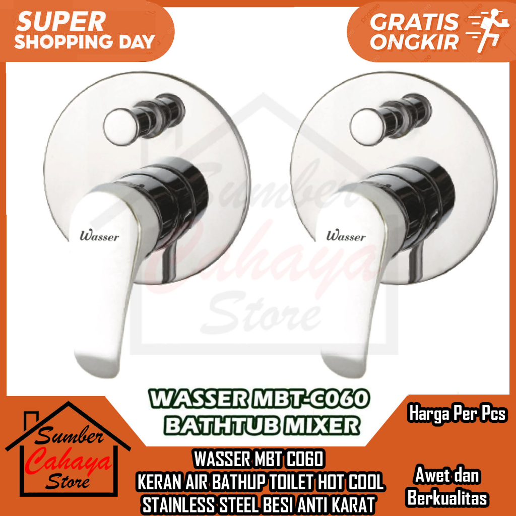 WASSER MBT C060 KERAN AIR HOT COOL  WASTAFEL BATHUP KRAN AER CUCI PIRING MANCI STAINLESS KERAN DINDI