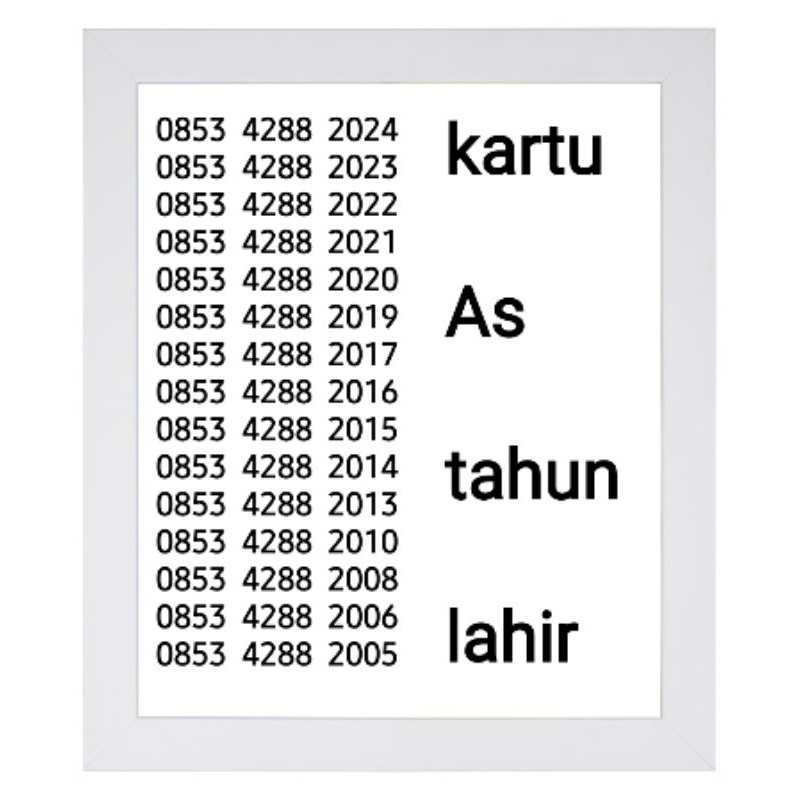 Kartu As tahun lahir nomor cantik