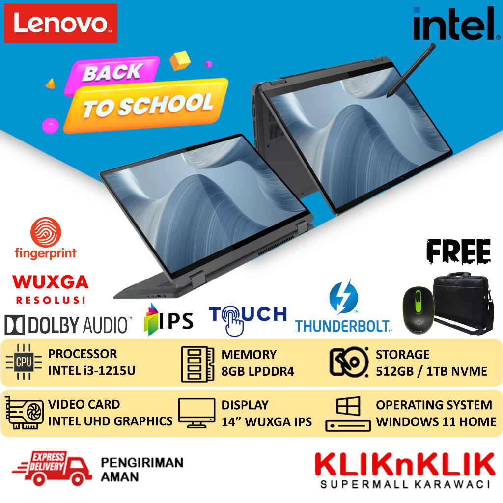 LENOVO IDEAPAD FLEX 5 14 INTEL CORE I3 1215U 8GB 1TB SSD TOUCH WIN 11 HOME