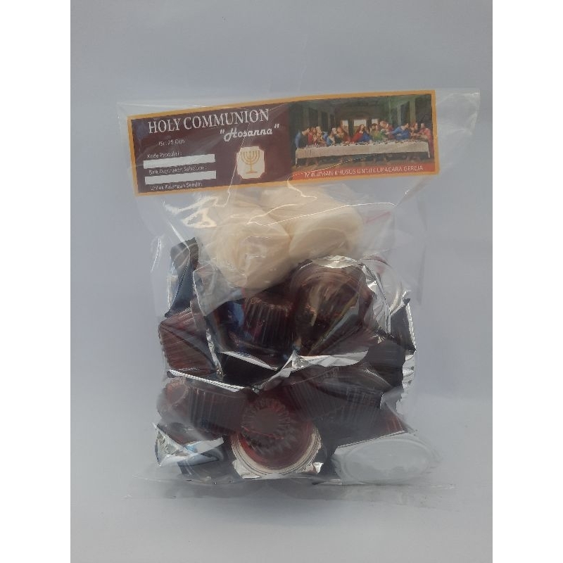 

Sirup Anggur (non alkohol)Perjamuan Kudus + Hosti Polos isi 25 pcs merk Hosanna