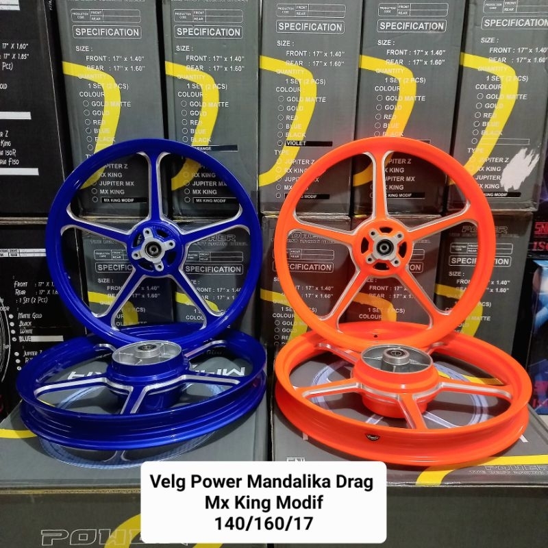 Velg Power Mandalika Drag Mx King Modif Blue, Orange, Violet
