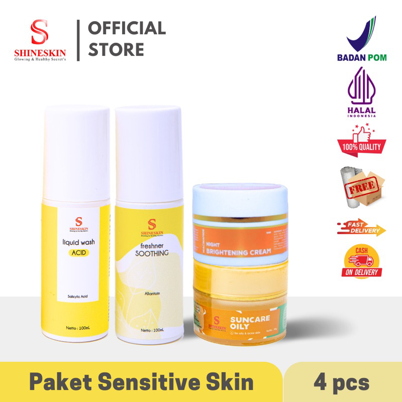 Shineskin | Paket Kulit Sensitif Shineskin / Paket Komedo Shineskin / Paket Acne Sensitif Shineskin