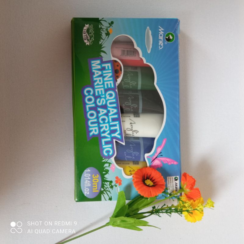 

cat meries set 6 warna / cat lukis kanvas / mewarnai / cat acrilik