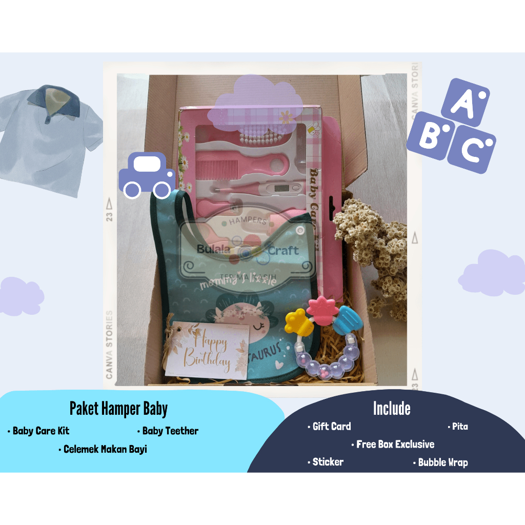 

Hampers Baby New Born Cowok Perlengkapan perawatan Bayi 0-12