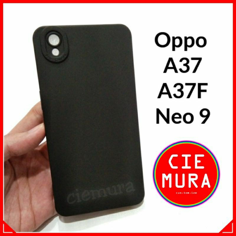 CIE Case Hitam Oppo Neo 9 / A37 A37f Black Matte Softcase Polos Lentur Slim Silikon HP Ciemura