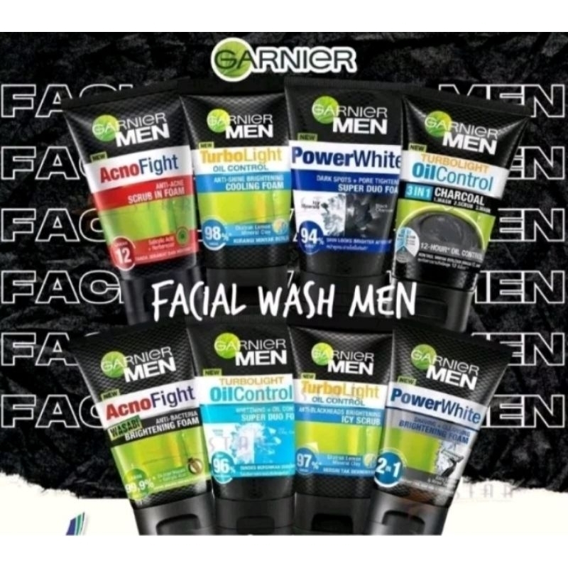 GARNIER MEN FACIAL WASH MEN