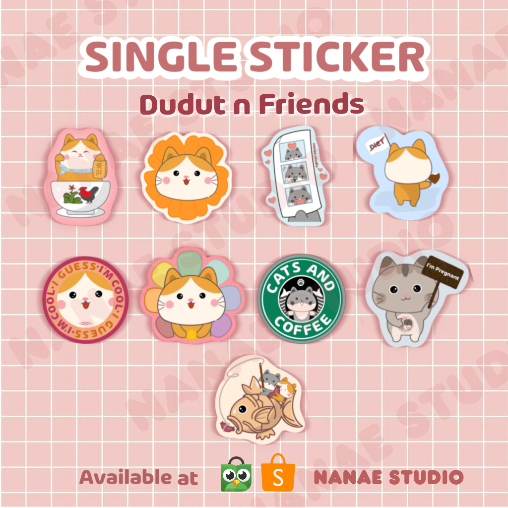 

Nanae Studio Single Sticker - Dudut n Friends Edition Stiker