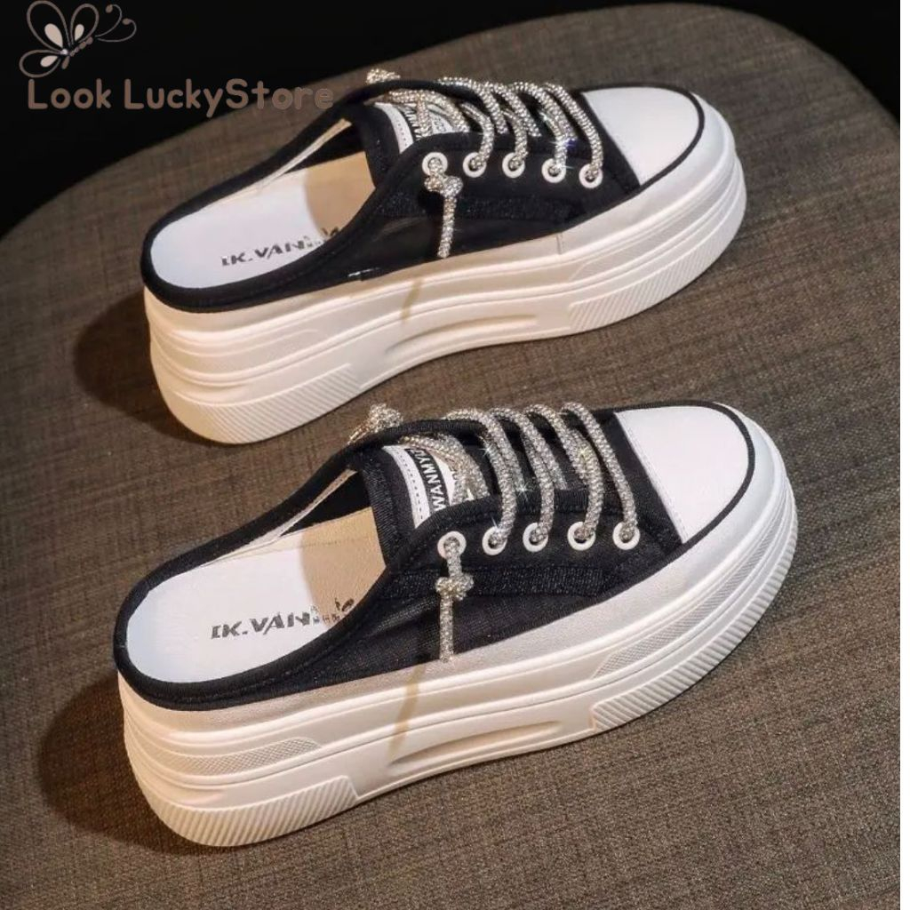 Sepatu Sneakers Selop Wanita Import Premium LLS 786