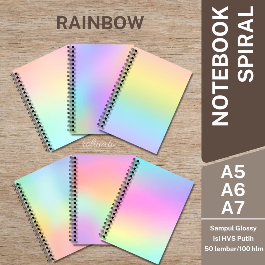 

Notebook Spiral RAINBOW Series / Sketchbook Buku Tulis Spiral