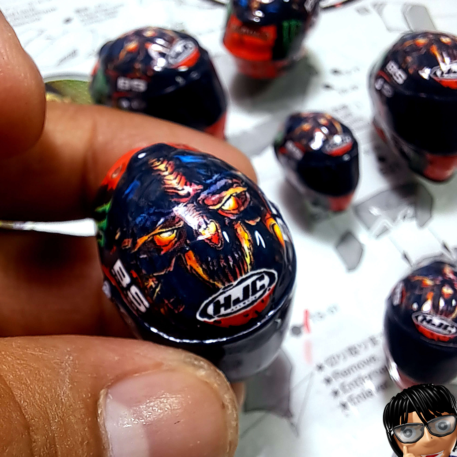 HJC HELMET MINI 1/12 ATAU 1/18 FABIO QUARTARARO 2023 #HJC #HJCHELMET #ELDIABLO #MINIATURE #DIECAST #