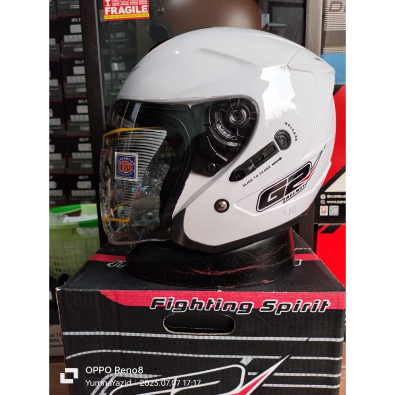 HELM G2 OPTIMAX SOLID DOUBLE VISOR