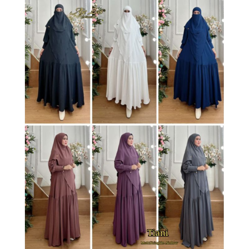 TIANI SYARI BY AJE ZAS COLLECTION GAMIS KRINGKEL POLOS ALLSIZE