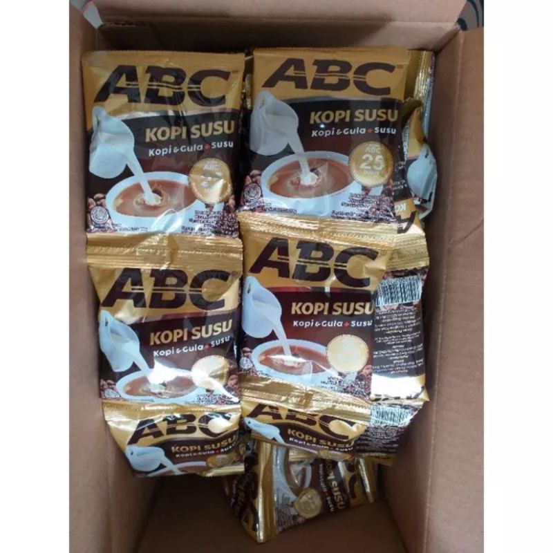 

kopi ABC susu saset renceng isi 10 saset