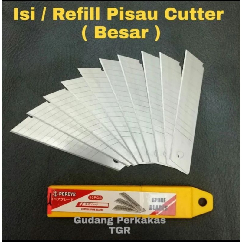 

Isi Pisau Cutter Besar (Harga Per Biji ) Refiil Cuttet Besar