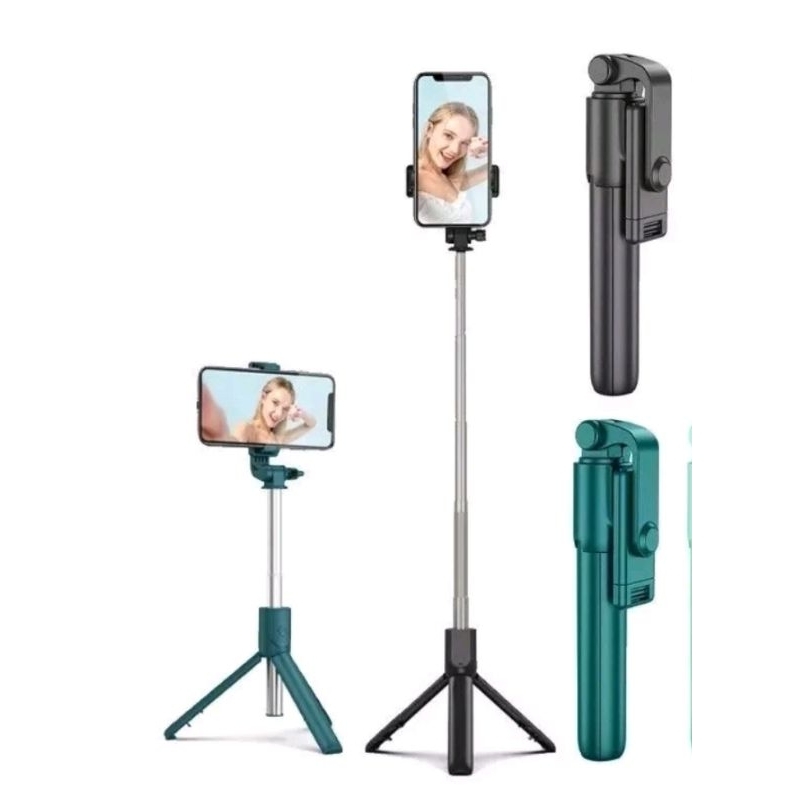 STAND HP BERDIRI Tripot+tongsis 3in1 Bluetooth