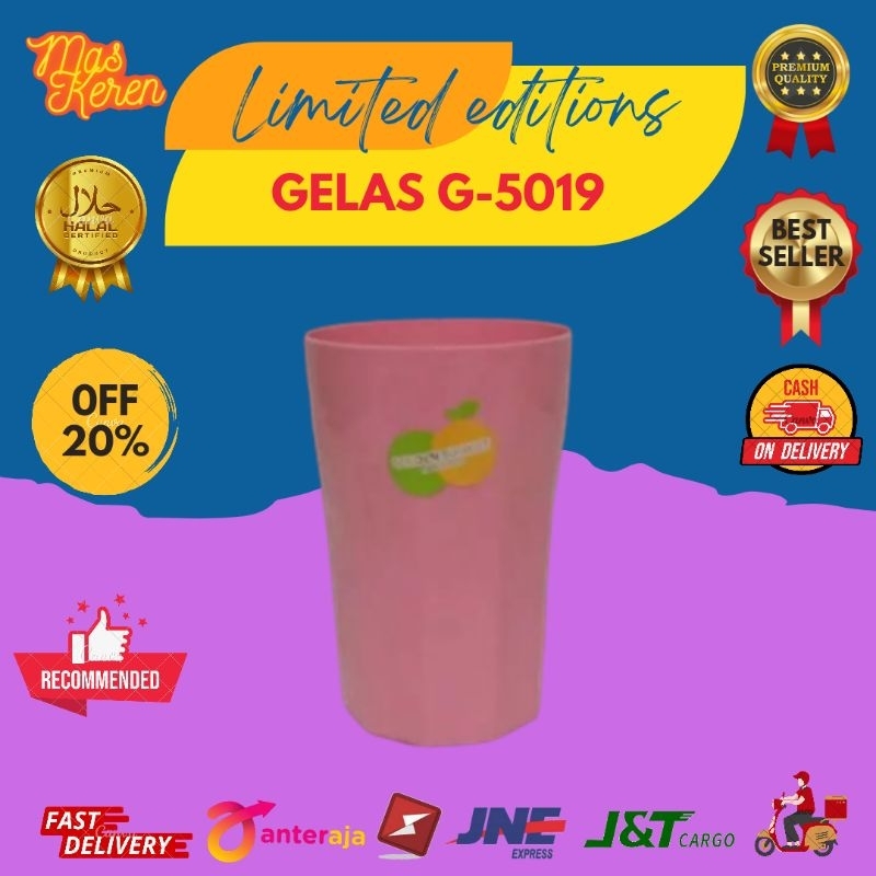 golden sunkistGELAS GOLDEN LEMON WARNA PINK G5019