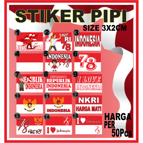 STIKER PIPI HUT RI KE 78 TH 2023 TERBARU