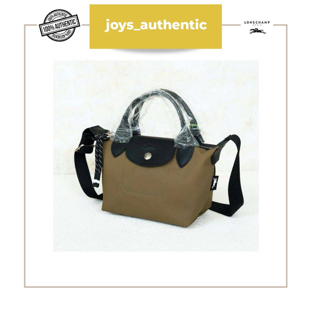 Tas wanita Longchamp Le Pliage Energy XS Top Handle Khaki woman bag authentic original