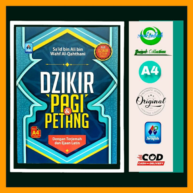Dzikir Pagi Dan Petang Ukuran Besar A4_Dzikir Dengan  Terjemah Ejaan Latin
