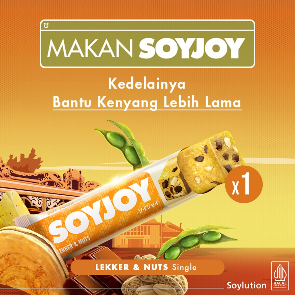 

SOYJOY Snack Bar Kedelai Lekker & Nuts 28gr - Single