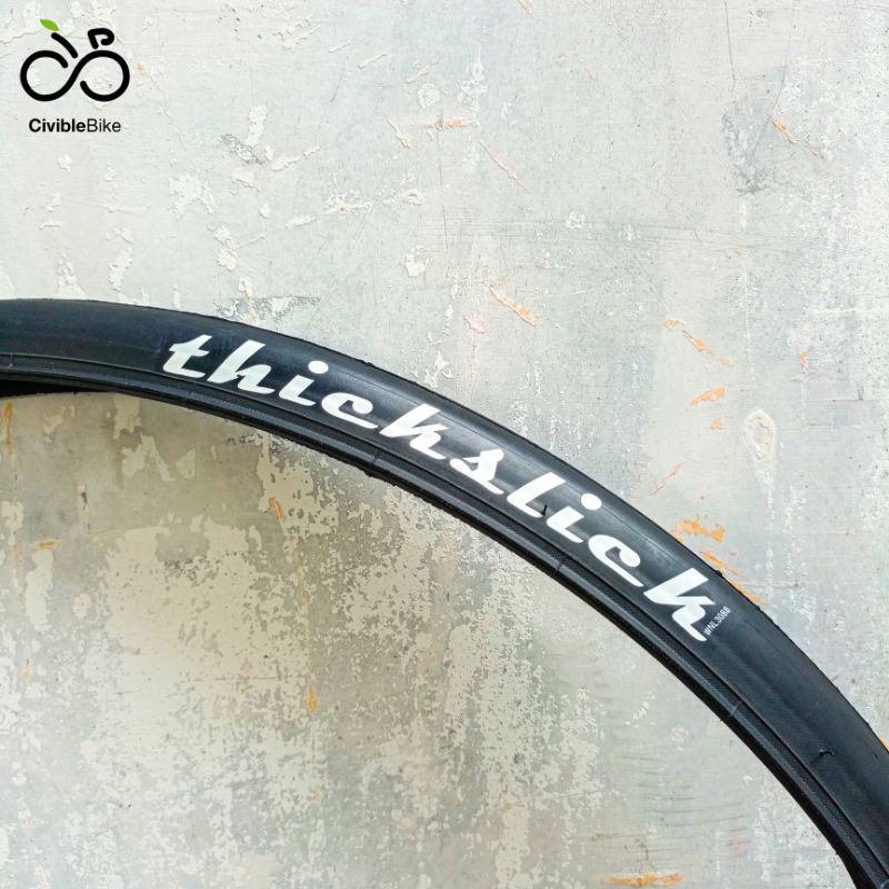 Ban Luar Thickslick WTB 700 x 25c 28c Warna Full Black