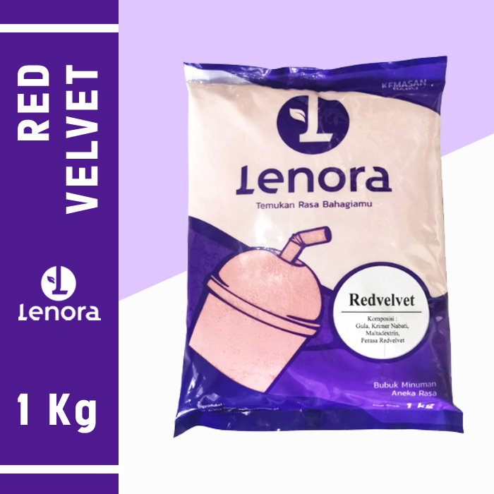 

LENORA Bubuk Minuman Red Velvet / Powder Drink Rasa Redvelvet kemasan 1 kg