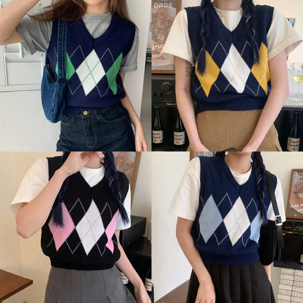 UMISUKA Outer Vest Rompi Rajut Wanita Korean Style Fashion Import Bangkok BKK ajwshop pinkdose