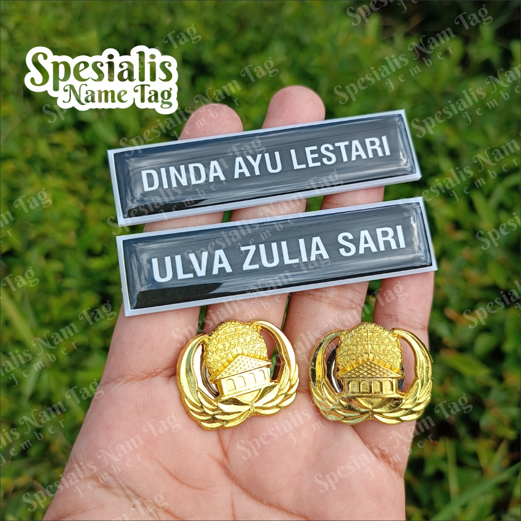 

MURAH ! PAKET NAME TAG PLUS PIN KOPRI ASN AKRILIK RESIN PAKET PAPAN NAMA NAMA DADA NAME TAG BHAYANGKARI BHAYANGKARA PERSIT MAGNET DAN PENITI NAME TAG ABDI NEGARA