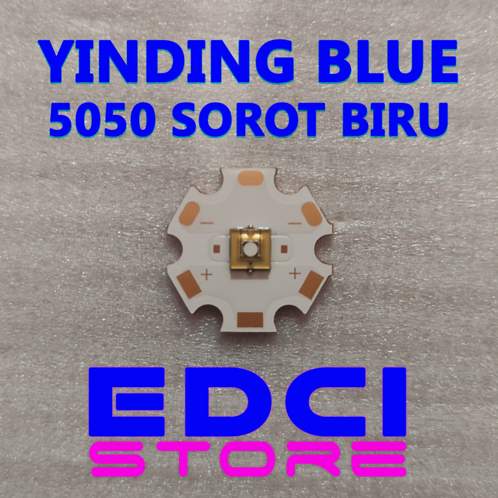 LED Yinding 5050 Blue 450nm, 3V 20W, Thrower Sorot Biru