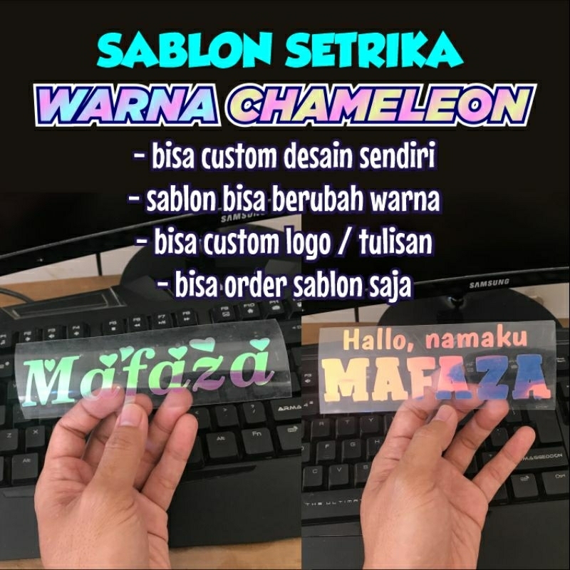 sablon setrika sablon baju sablon polyflex stiker baju chameleon