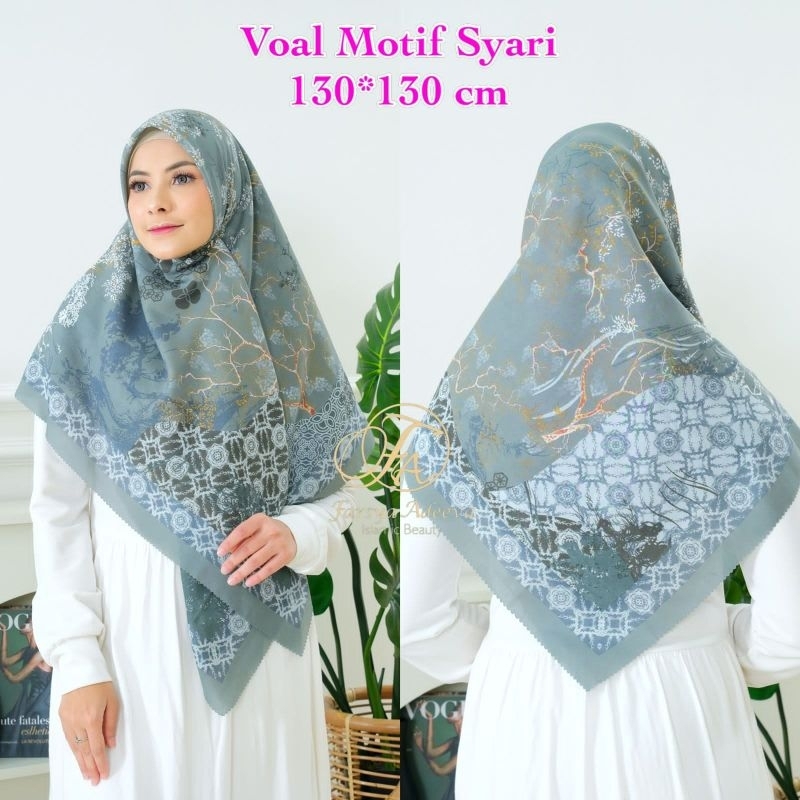 hijab voal motif jumbo