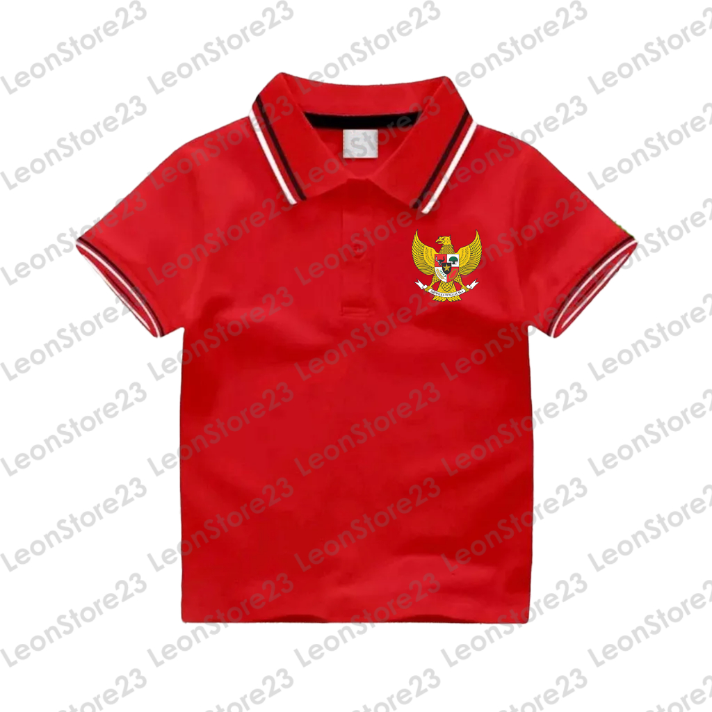 Atasan Kaos Anak Kerah Polo Garuda Pancasila Kaos Polo Anak unisex