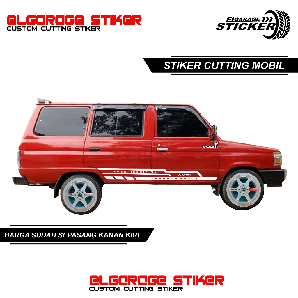 Stiker mobil kijang super stiker cutting list striping variasi body samping simple elegant mobil kij