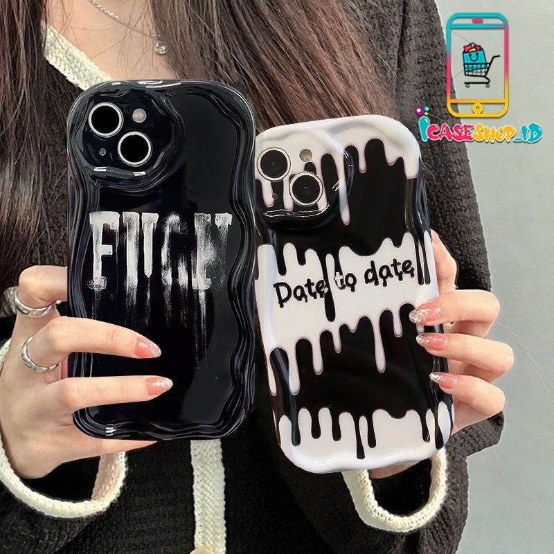 SS841 SS842 SOFTCASE CASING HURUF GRAFFITI GLOSSY 3D COMPATIBLE FOR IPHONE X XS XR 7 7+ 8 8+ 11 12 1