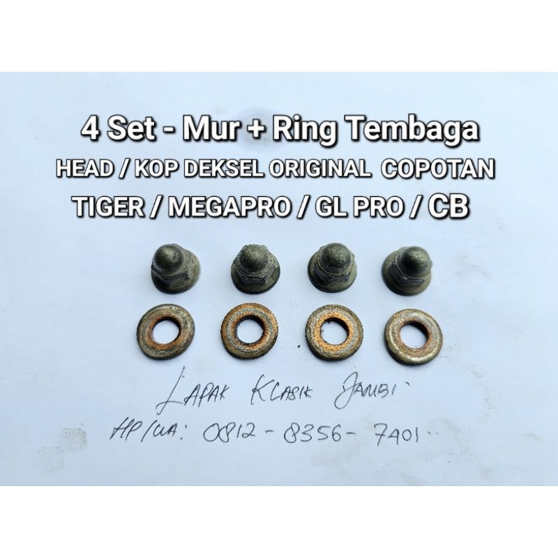 Mur Ring Baut Head Kop deksel sunduk sate TIGER MEGAPRO GL PRO CB Asli Original Copotan
