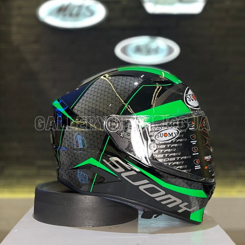 SUOMY Speed Star Rap Green / SUOMY Speedstar Rap Green / helm full face / helm berkelas / helm berka