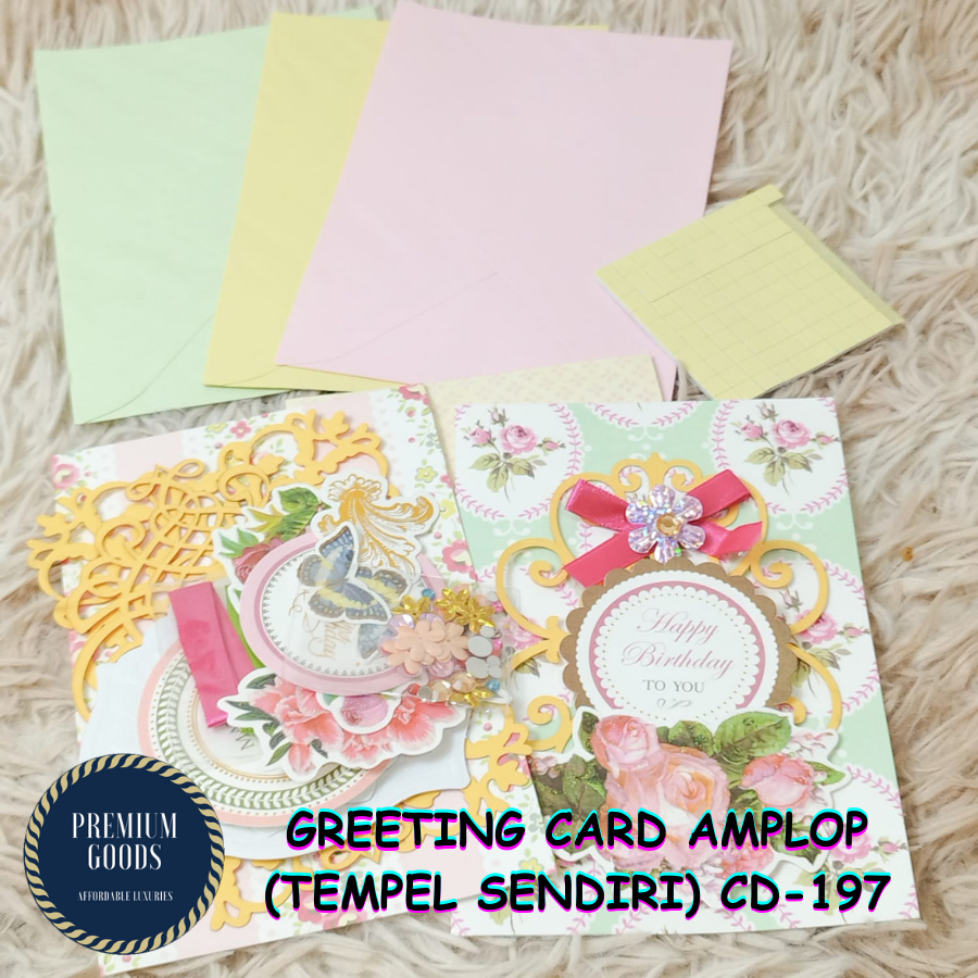 

CD-197 CARD KIT TERBARU UNIK GREETING CARD AMPLOP / KARTU UCAPAN DIY (TEMPEL SENDIRI) BISA COD