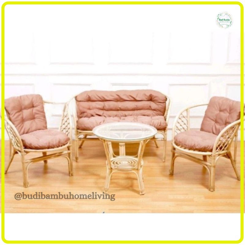 Promo Homedecor Kursi Teras Rotan | Kursi Bantul Rotan Set | Kursi Rotan Set + Meja | Kursi Teras Es