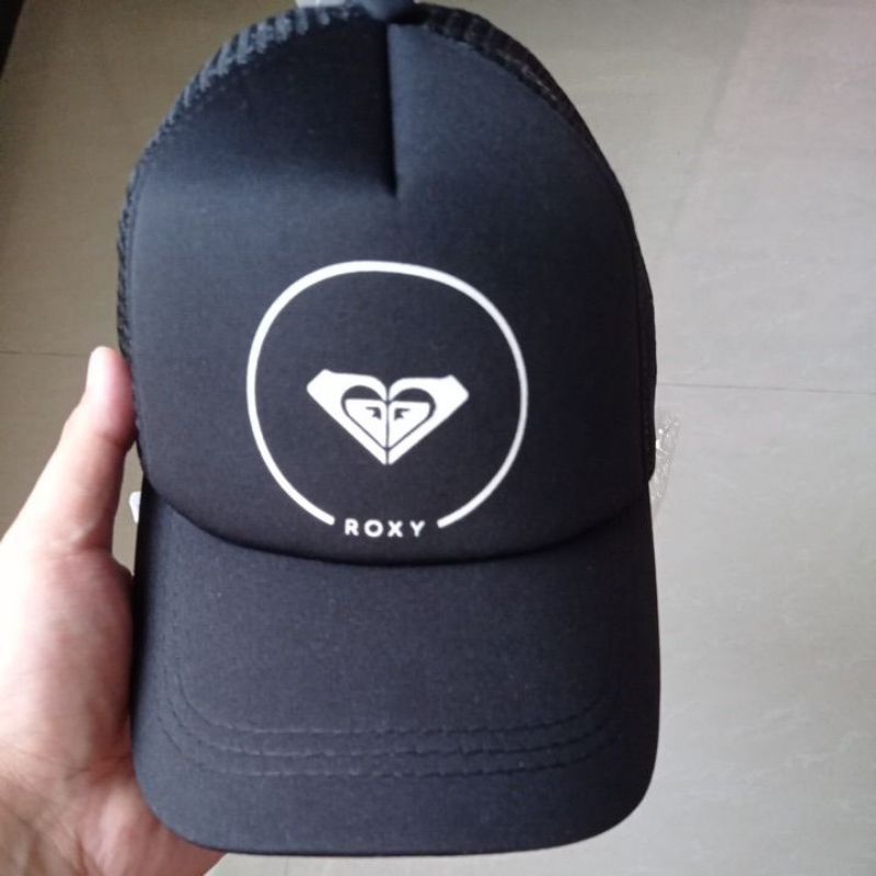 topi wanita roxy original hitam allsize